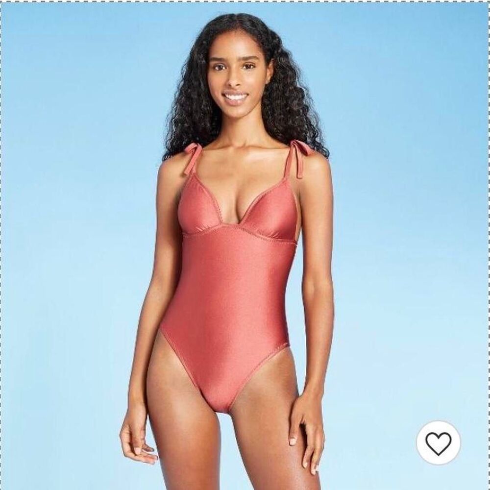 Shade & Shore - Women's Pink / Red Swimsuit-one-piece